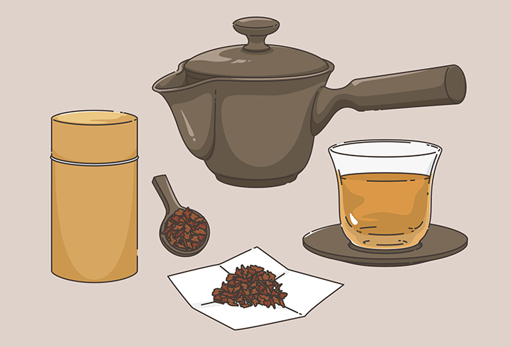 감초를-달인-차