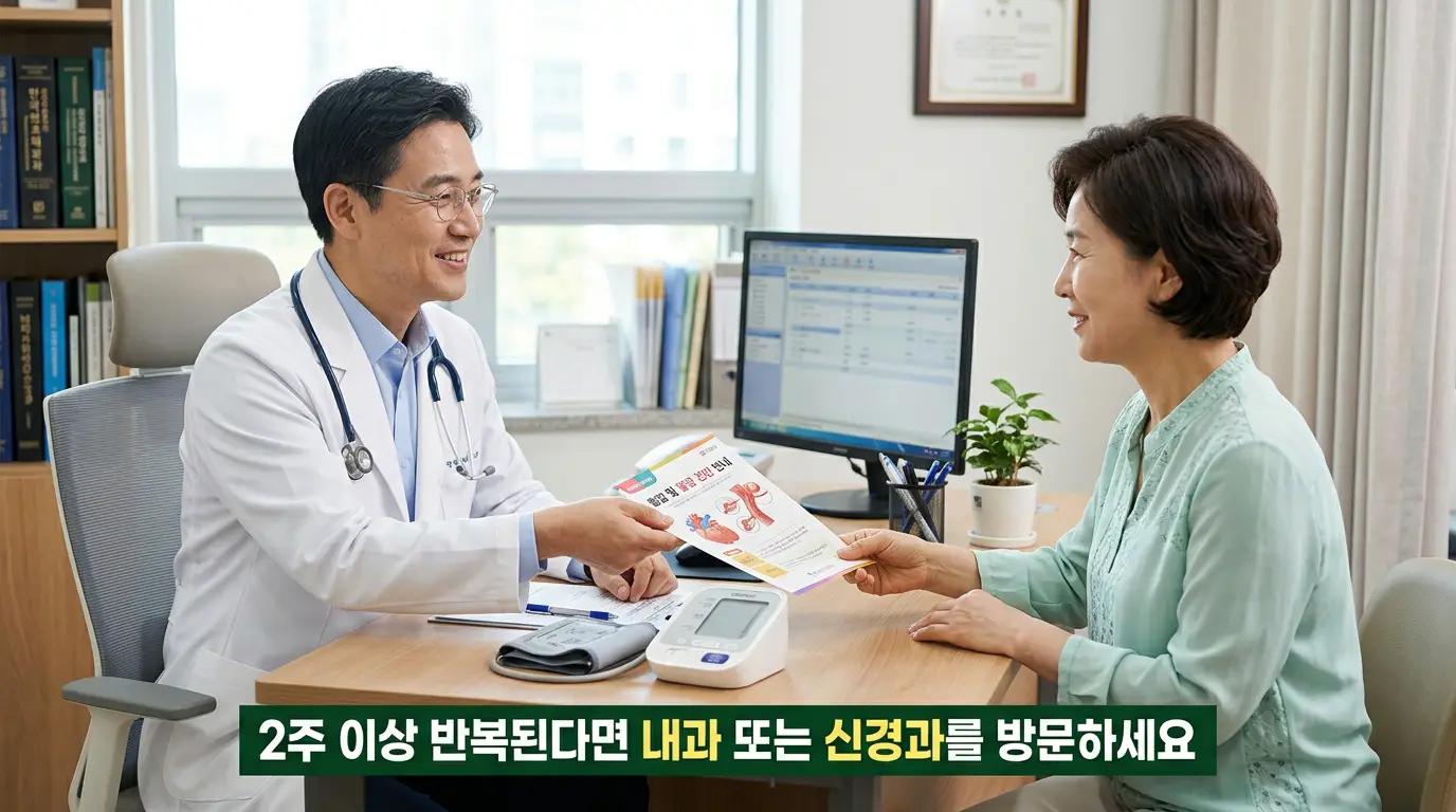 뒷골이 땡기는 증상 원인 파악 건강한 일상 회복 마무리 이미지"