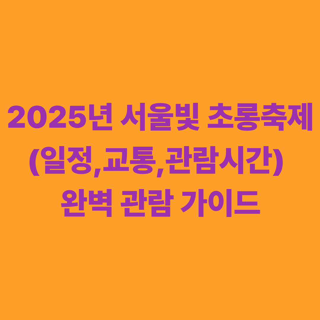 2025년 서울빛 초롱축제