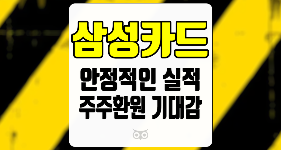 삼성카드, 안정적인 실적과 주주환원 기대감