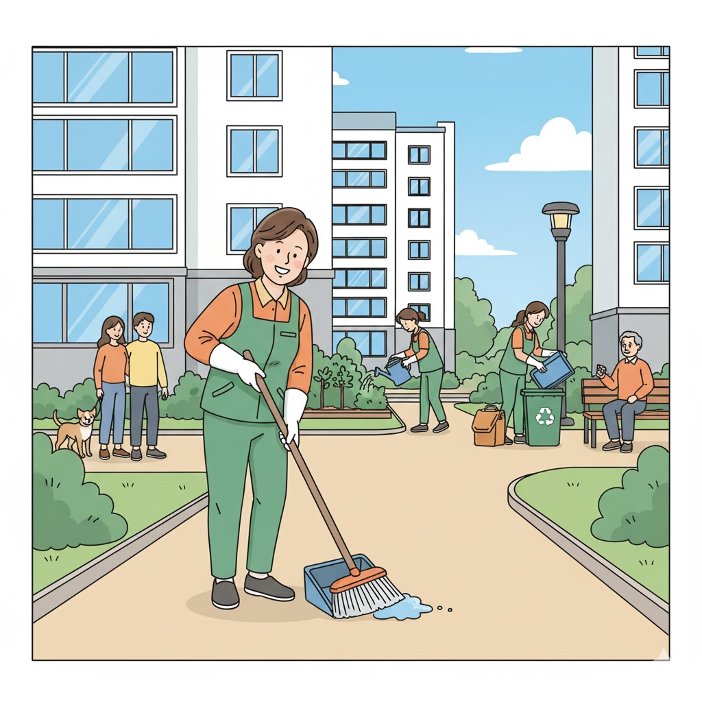 아파트 경비,미화