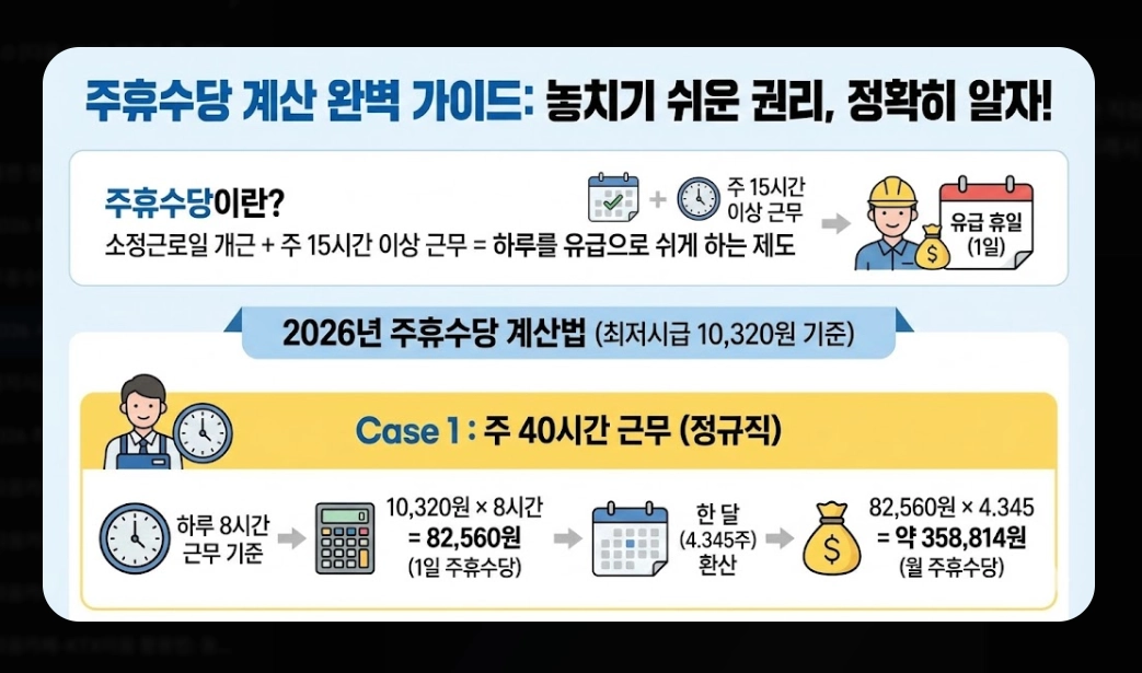 2026 시급 인상률 총정리 - 월급 계산부터 실수령액까지