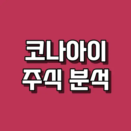 코나아이 주식 분석