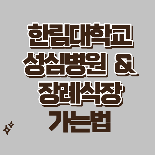 [안양 정보] 한림대학교 성심병원 및 장례식장 가는 방법 총정리 (지하철, 버스, 자가용, 주차 요금 팁)