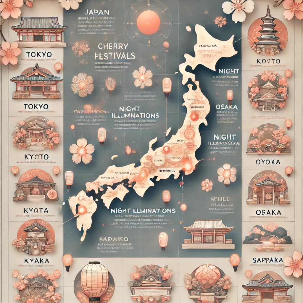 일본 전국 벚꽃 축제 일정 총정리 이미지