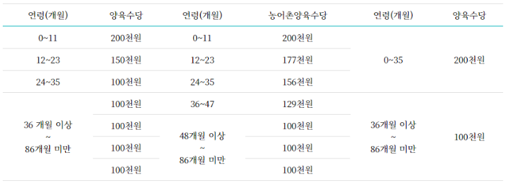 가정양육수당 지원금