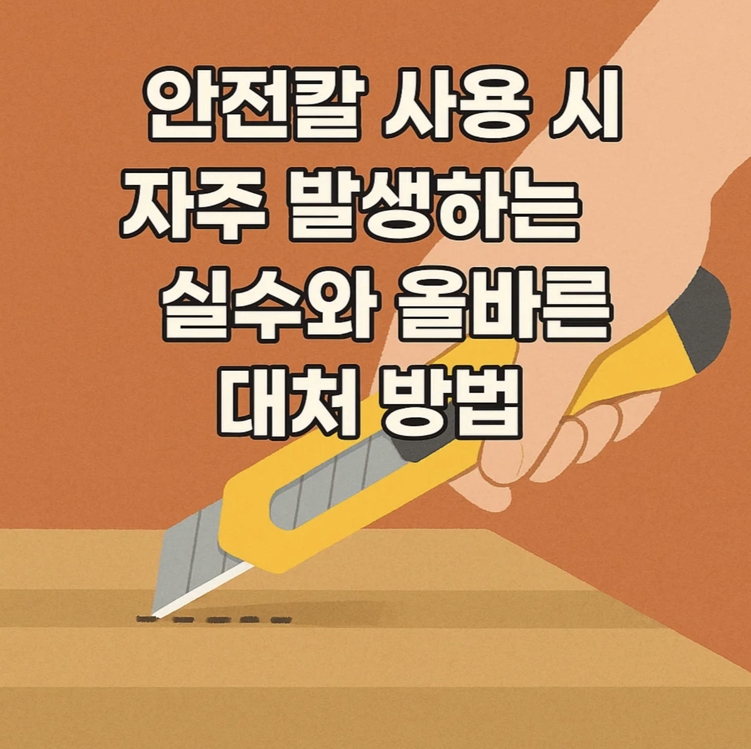 안전칼 사용 시 자주 발생하는 실수와 올바른 대처 방법