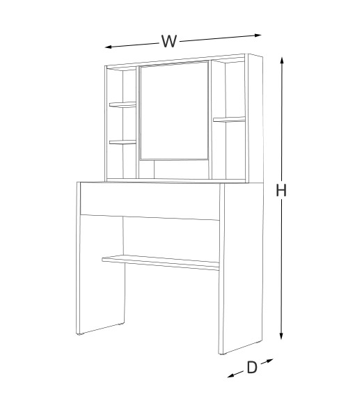 가구 사이즈 W, D, H 2