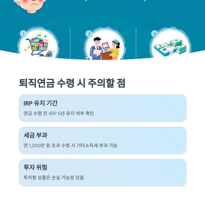 퇴직연금 수령액 계산 방법 기간 나이 요약 이미지
