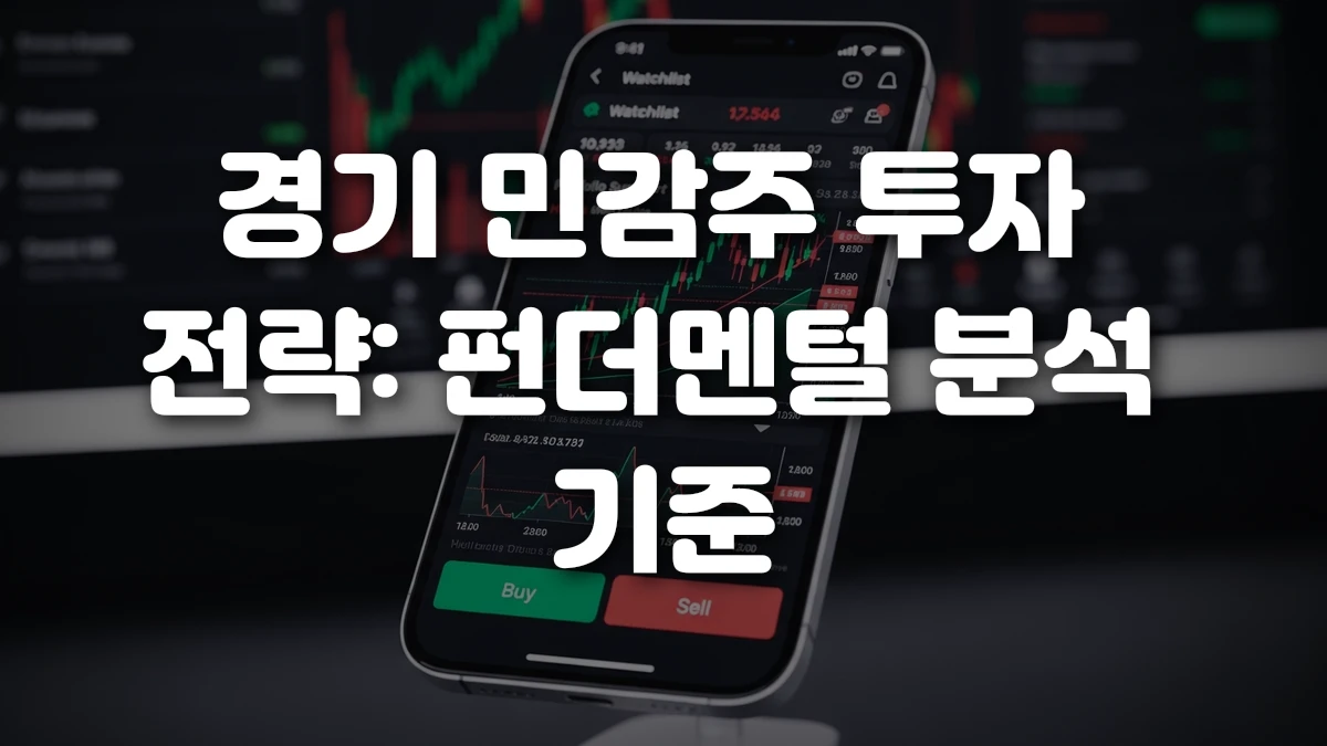 경기 민감주 투자 전략 펀더멘털 분석 기준