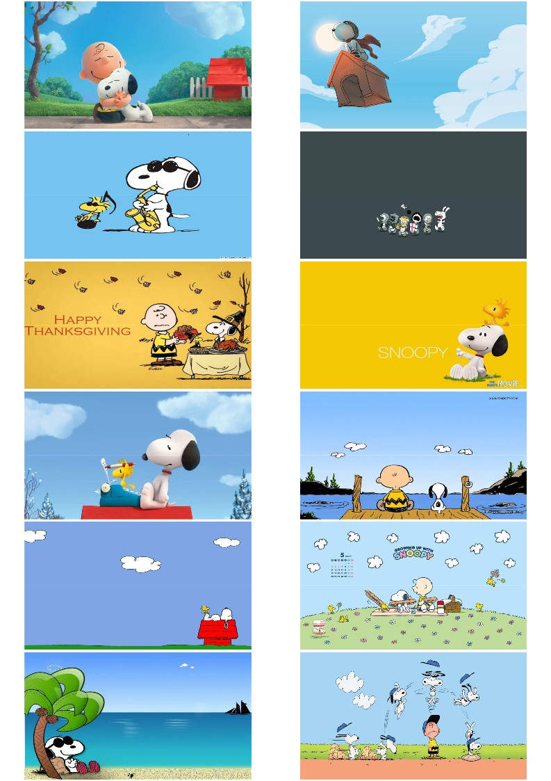 스누피 배경화면 컴퓨터 아이패드 핸드폰 아이폰