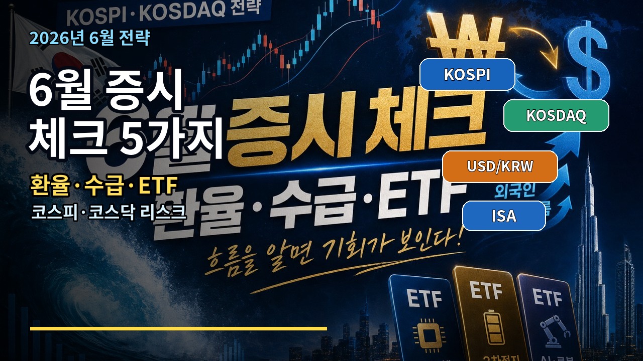 6월 국내증시 투자 전략 코스피 코스닥 환율 외국인 수급 ETF 썸네일