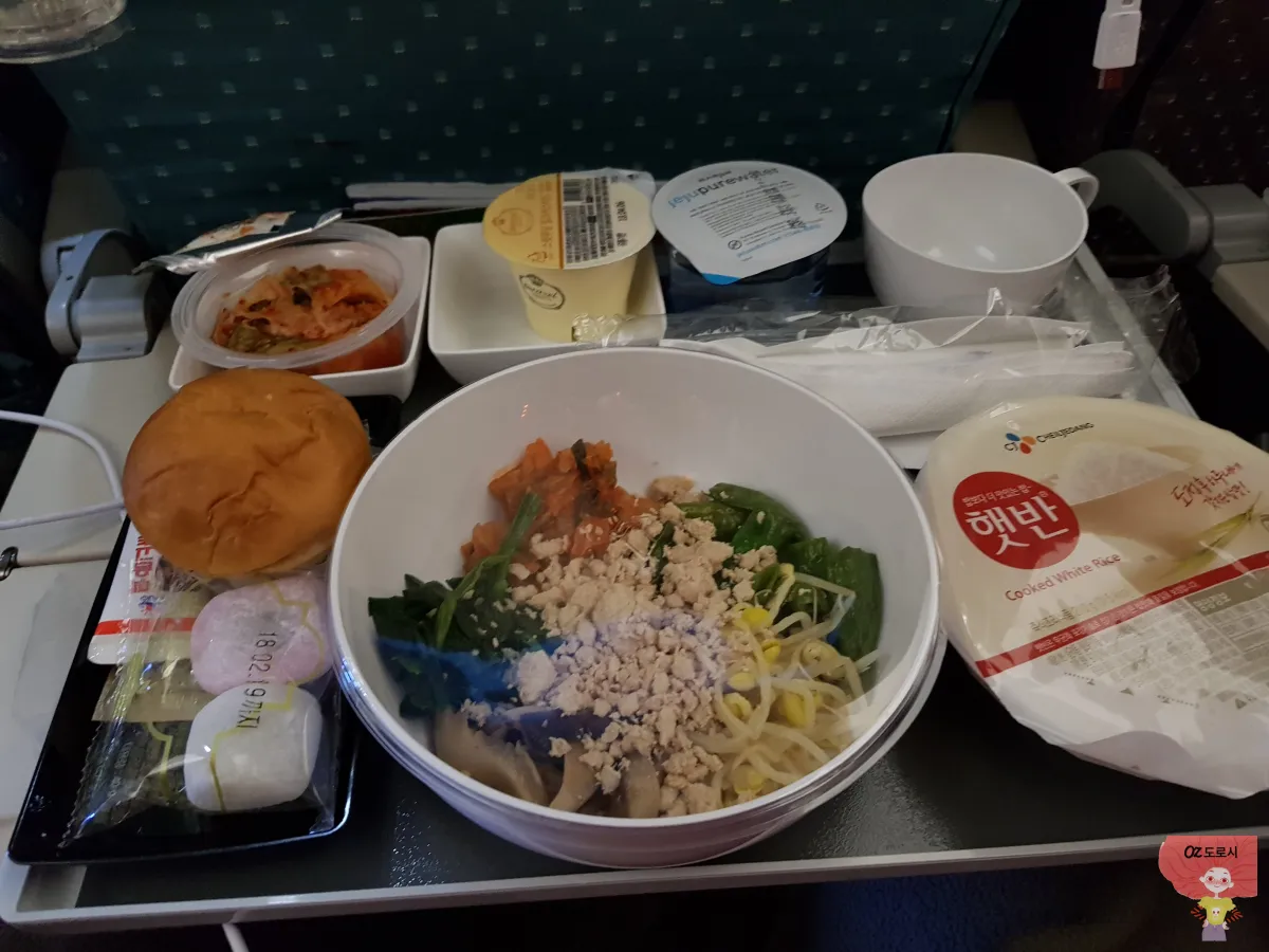 싱가포르항공-기내식-조카-비빔밥