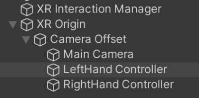 XR Origin의 하위 오브젝트