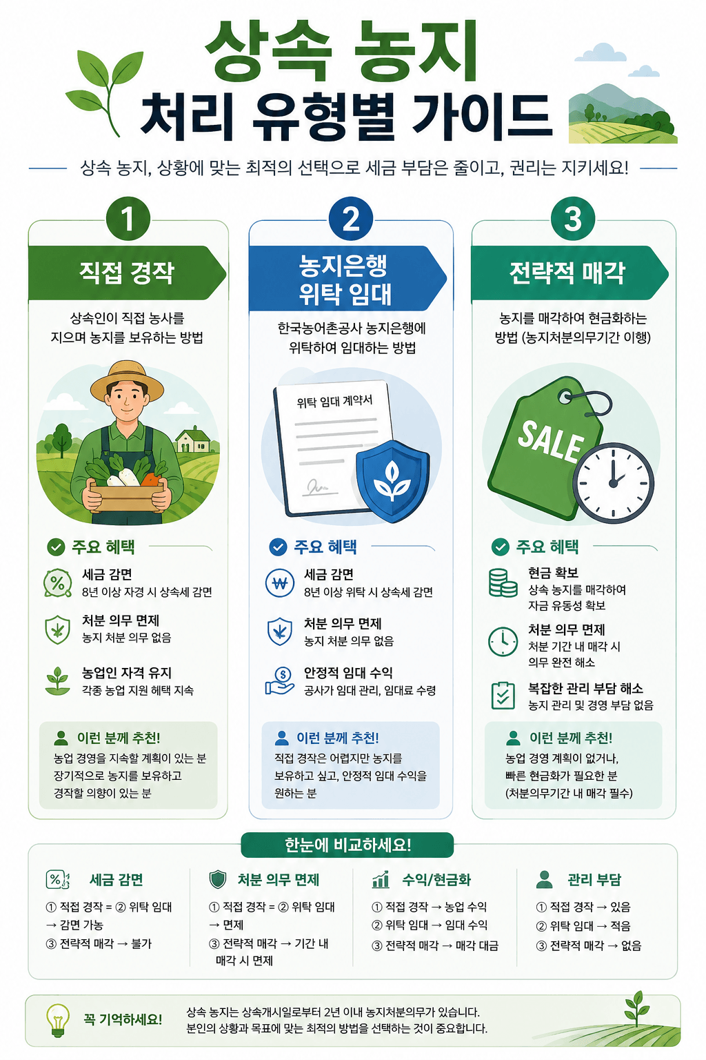 인포그래픽 상속농지 처리유형