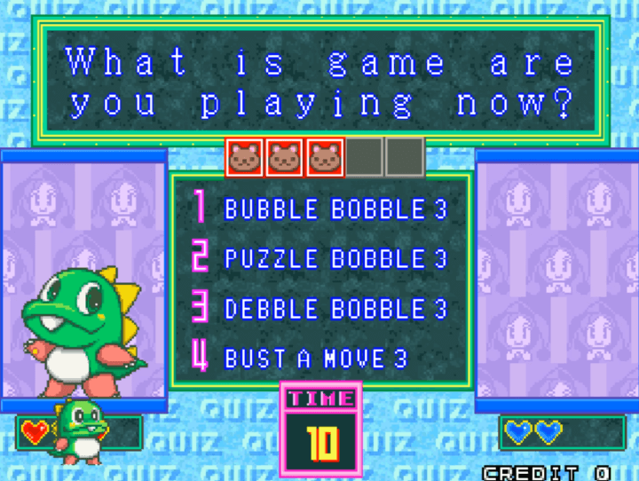 퍼즐버블3-오락실게임-종료-화면