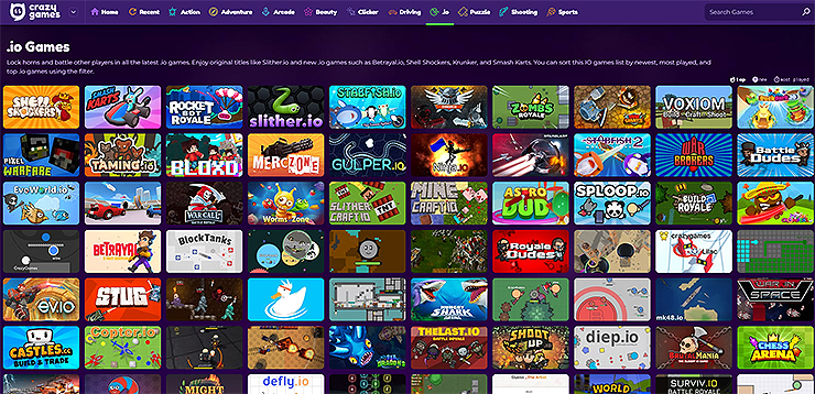 crazy-games-io-games-카테고리-메뉴