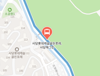 사당롯데캐슬골든포레.사당해그린에서 인천공항 리무진 공항버스(6019번) 지도 위치