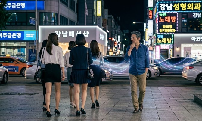 아름다운 여성을 무심코 쳐다보는 것은 결코 부끄러운 일이 아니다. 아직도 살아 있다는 증거이다