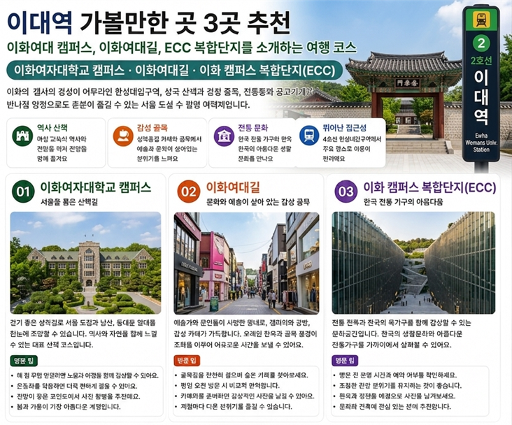 이대역 가볼만한곳 3곳추천
