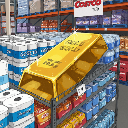 코스트코 실내에서 판매중인 골드바