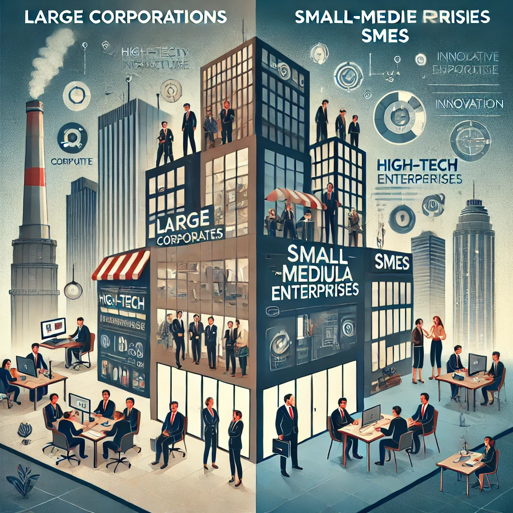 대기업 vs 중소, 경제 비교 이미지