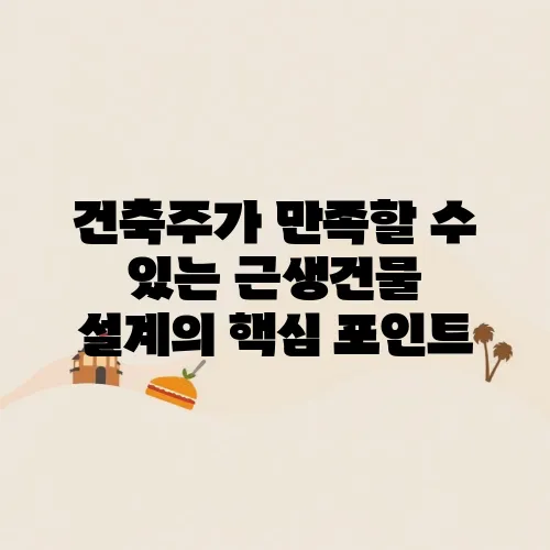 건축주가 만족할 수 있는 근생건물 설계의 핵심 포인트