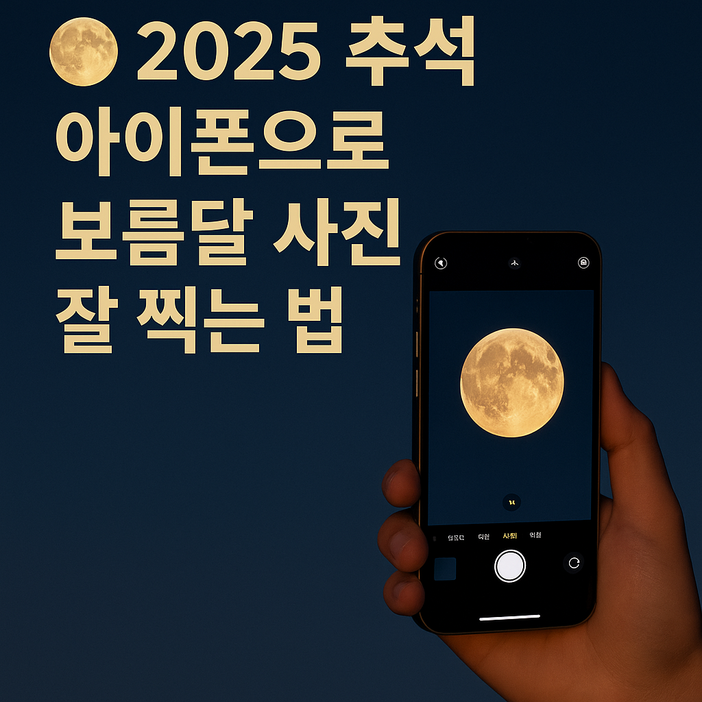 2025 추석 보름달 아이폰 촬영 꿀팁
