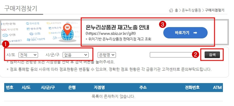 온누리상품권-재고-확인