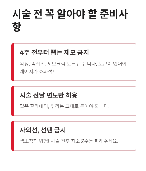 시술 전 꼭 알아야 할 준비사항