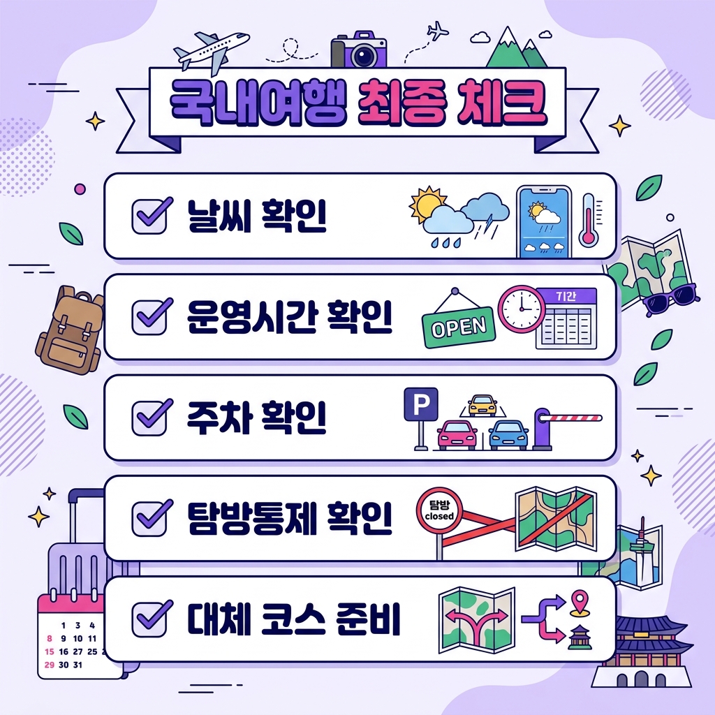 계절별 국내여행 최종 체크리스트