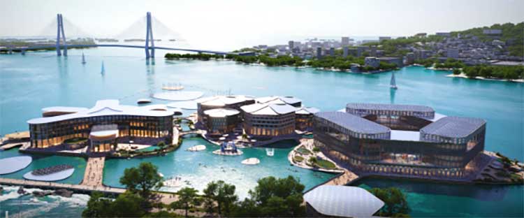 북항 앞바다 해상도시 오셔닉스 부산 조감도