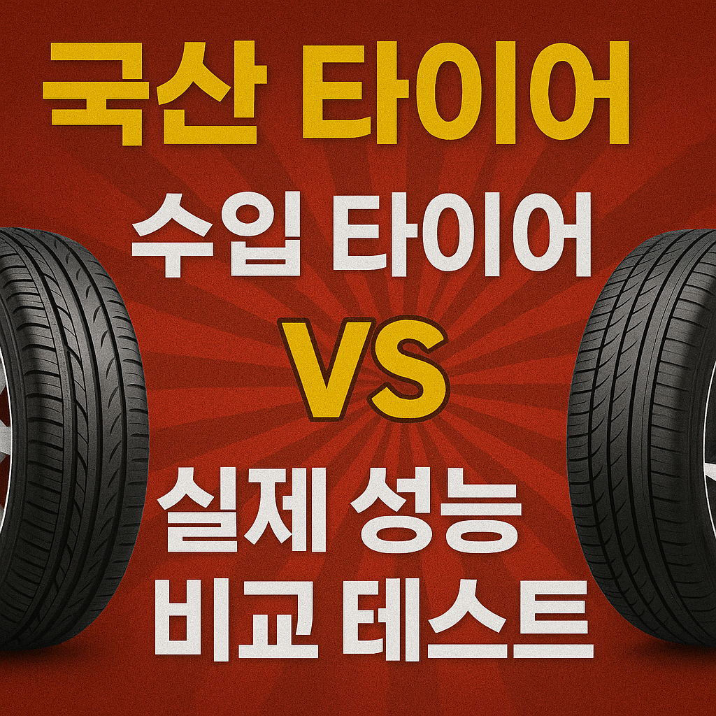 국산 타이어 vs 수입 타이어 소음 테스트 승차감 제동력 핸들링 비교 블로그 썸네일