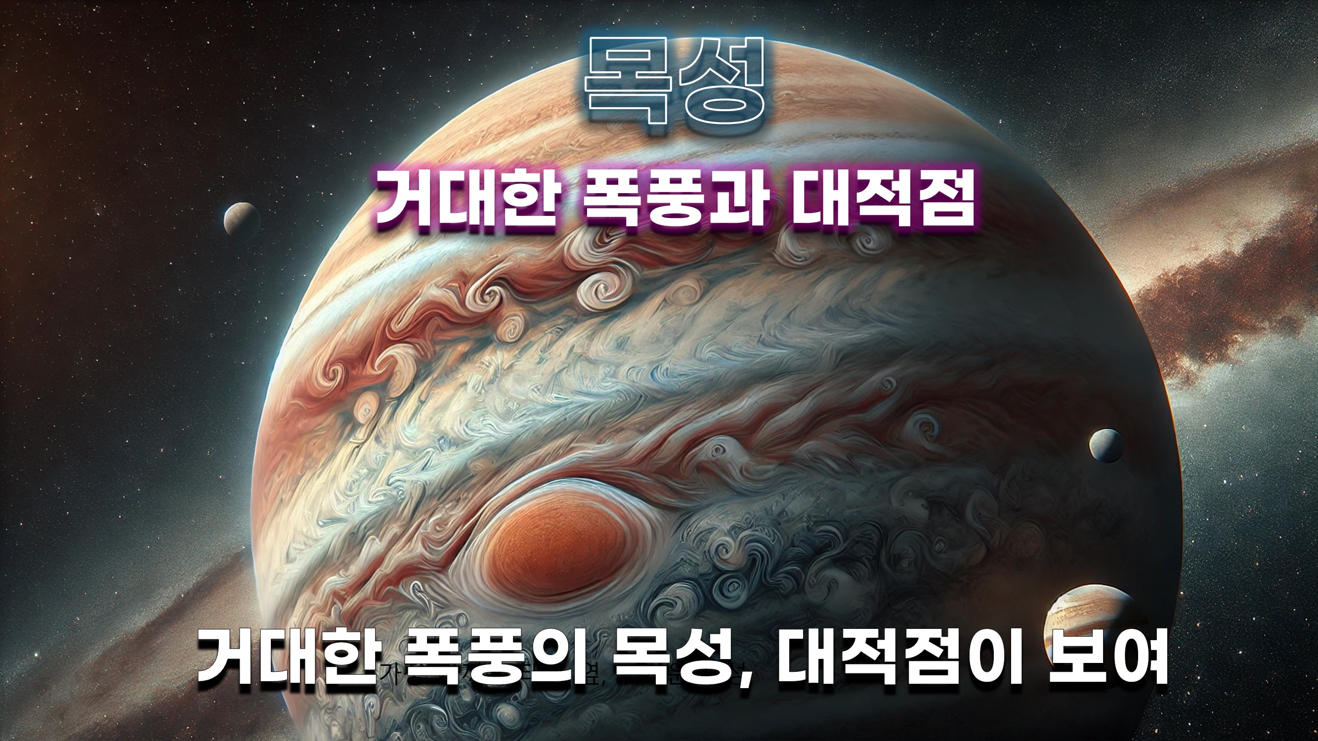 거대한 폭풍의 목성, 대적점이 보여 
가장 큰 행성 목성에서, 우주를 느껴요