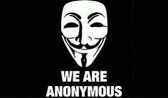 흰색-가면과-함께-WE-ARE-ANONYMOUS-화면이-뜨는 모습