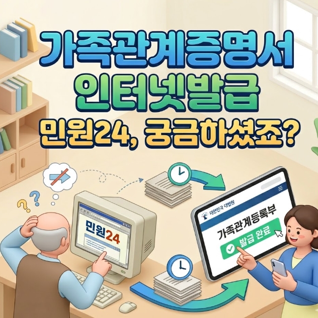 가족관계증명서 인터넷발급 민원24 신청방법