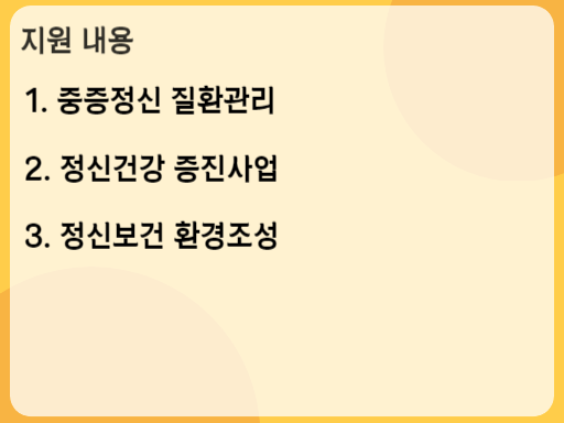 2023 정신건강복지센터 지원내용