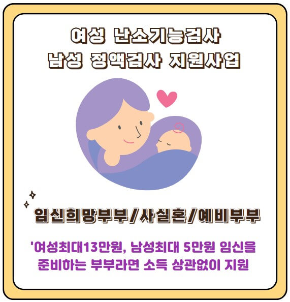 임신희망부부 가임력 검사지원