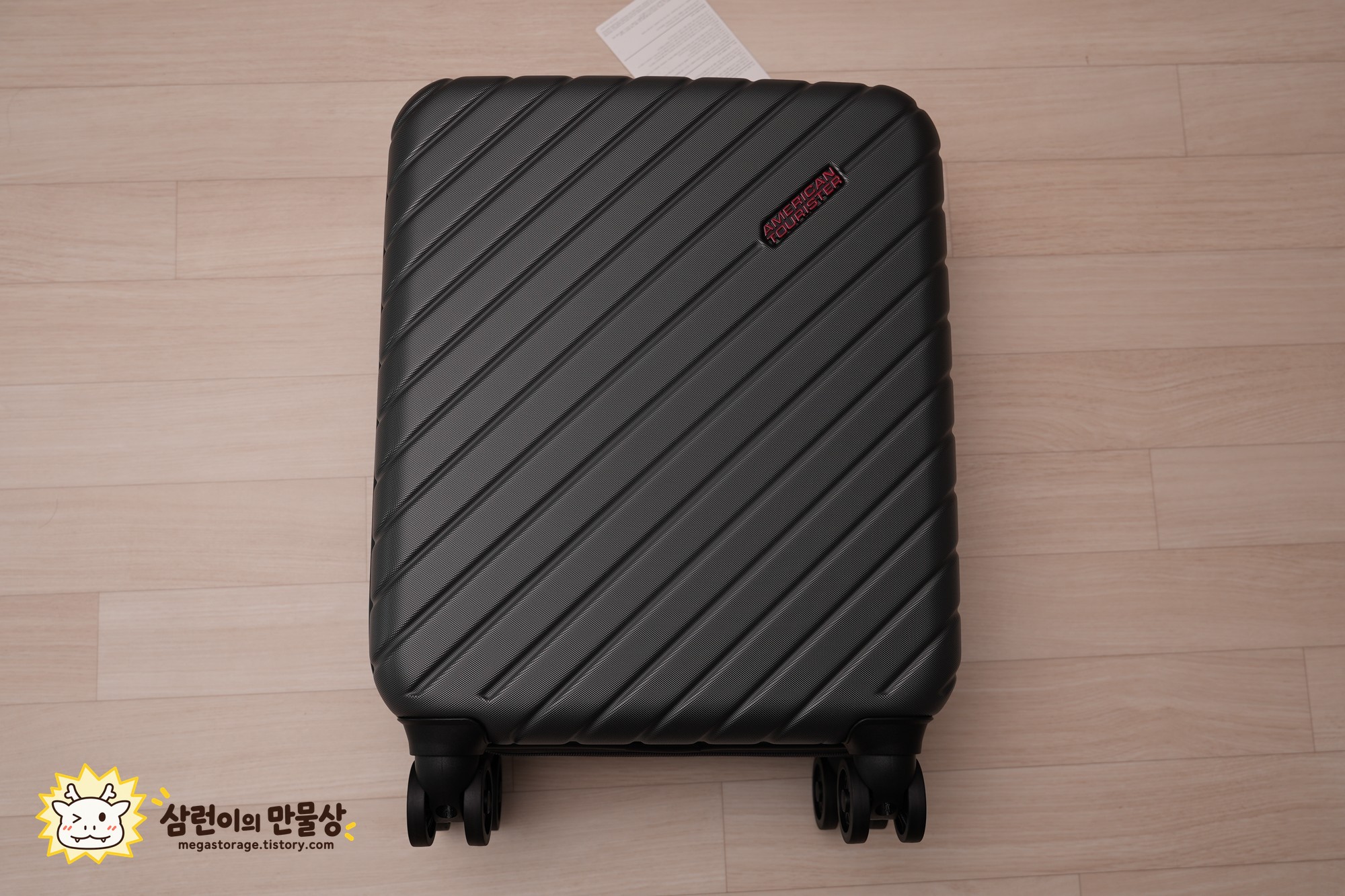 티타늄 색상 캐리어의 전체 외형