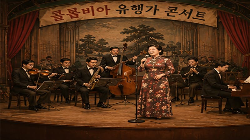 <img src="korean-vintage-music.jpg" alt="한국 근대 대중음악 공연을 표현한 이미지">