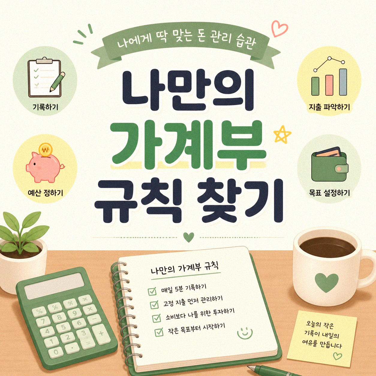 가계부, 이것만큼은 꾸준히 쓰는 습관 들이자