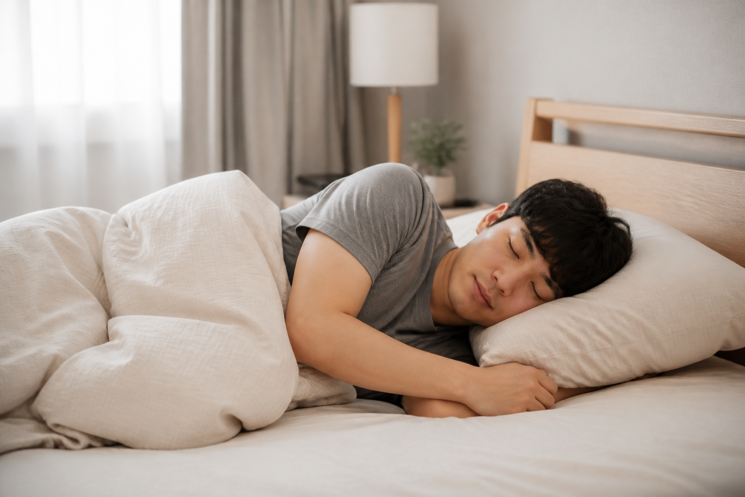 옆으로 눕는 수면 자세