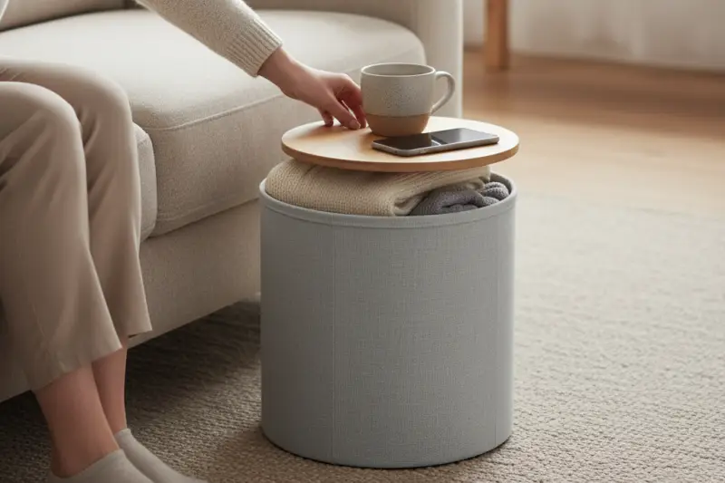 작은 자취방 FOTÖ 수납스툴 다용도, FOTÖ storage stool multi-use in small studio