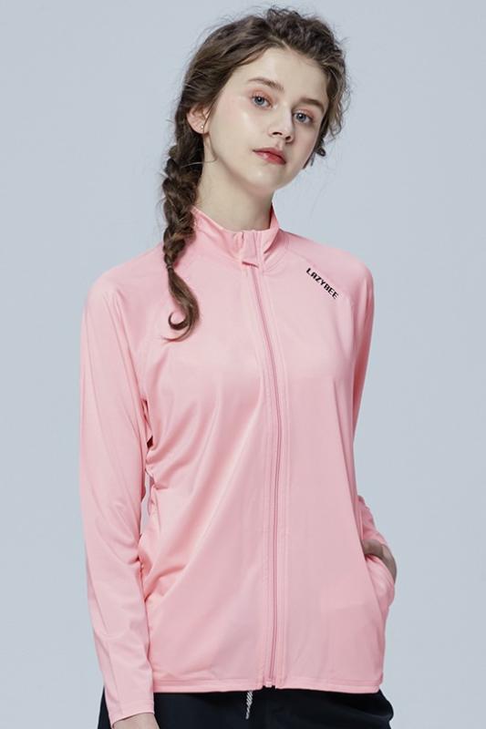 3401 여성 루즈핏 집업래쉬가드 베이비핑크