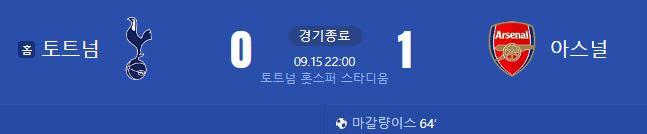 토트넘 최근 경기 결과