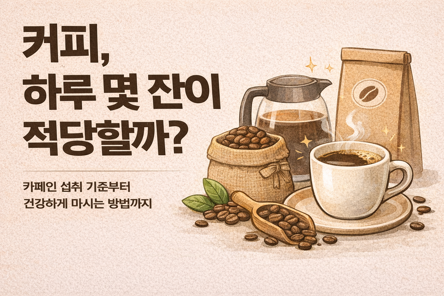 커피, 하루 몇 잔이 적당할까? / 카페인 섭취 기준부터 건강하게 마시는 방법까지