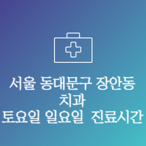 서울 동대문구 장안동 치과 주말 토요일 일요일 문여는 병원 진료시간