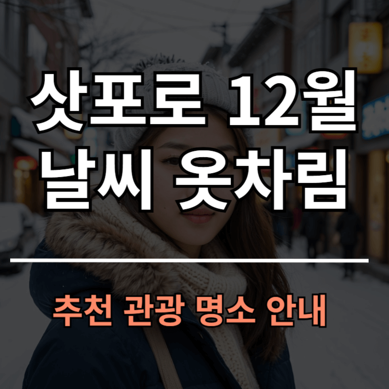 삿포로 12월 여행 날씨 옷차림 정보ㅣ추천 관광명소