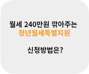 청년월세특별지원