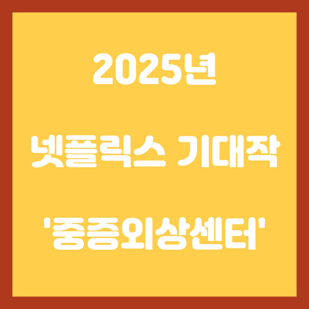 2025년-넷플릭스-기대작-중증외상센터